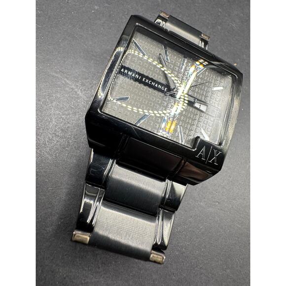 Armani Exchange Date Watch Men 43mm Silver Textured Dial Gunmetal AX2067 main image 7